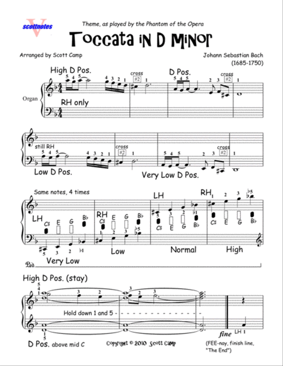 Toccata in D minor (Theme) Piano Method scores gallery preview page 1