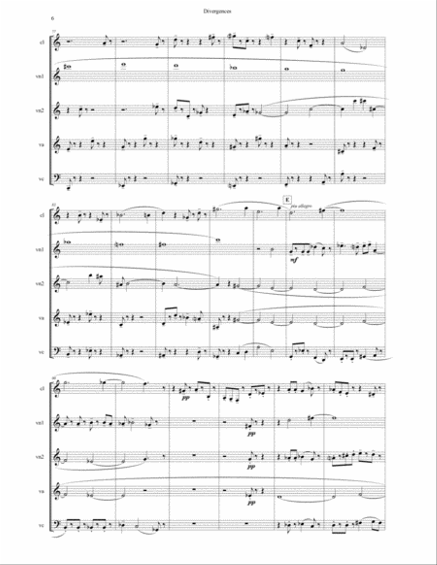 Divergences SCORE Chamber Orchestra scores gallery preview page 6
