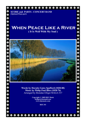 Book cover for When Peace Like A River (It Is Well With My Soul) - Concert Band Score and Parts PDF