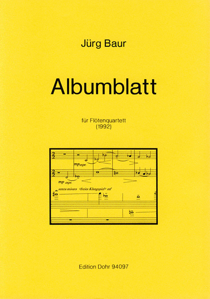 Albumblatt für Flötenquartett "Hommage à Schönberg" (1992)