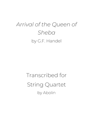 Book cover for Handel: Arrival of the Queen of Sheba - String Quartet