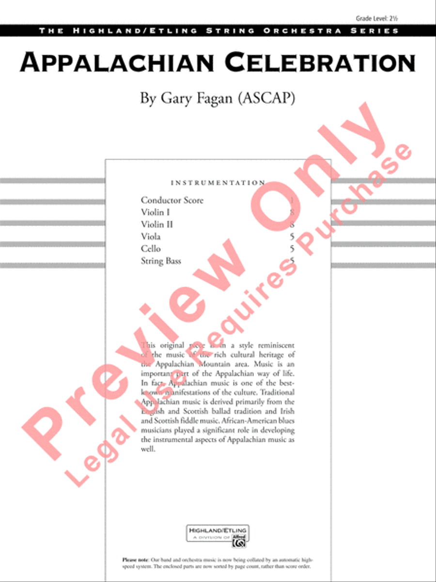 Appalachian Celebration Appalachian Celebration String Orchestra scores gallery preview page 2