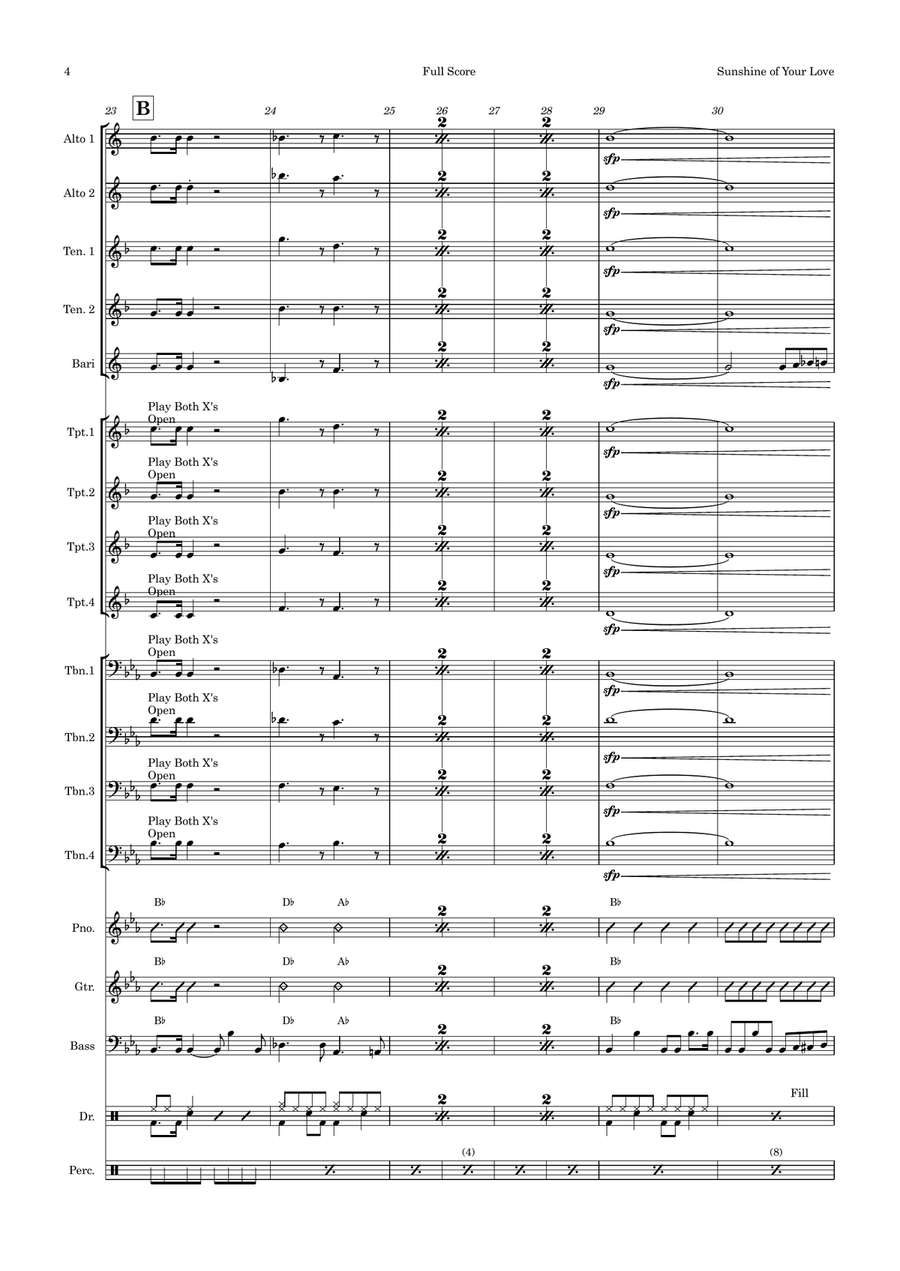 Sunshine Of Your Love Jazz Ensemble scores gallery preview page 4