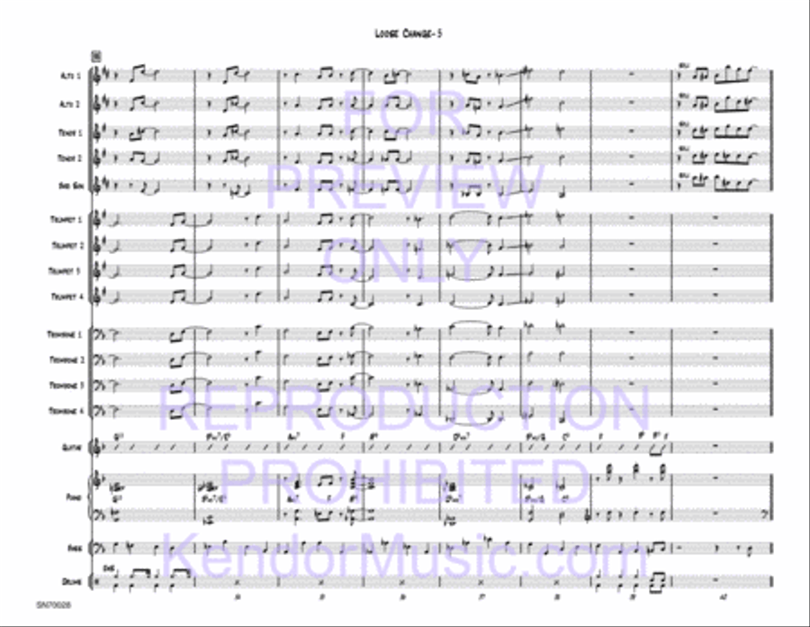 Loose Change Jazz Ensemble scores gallery preview page 6