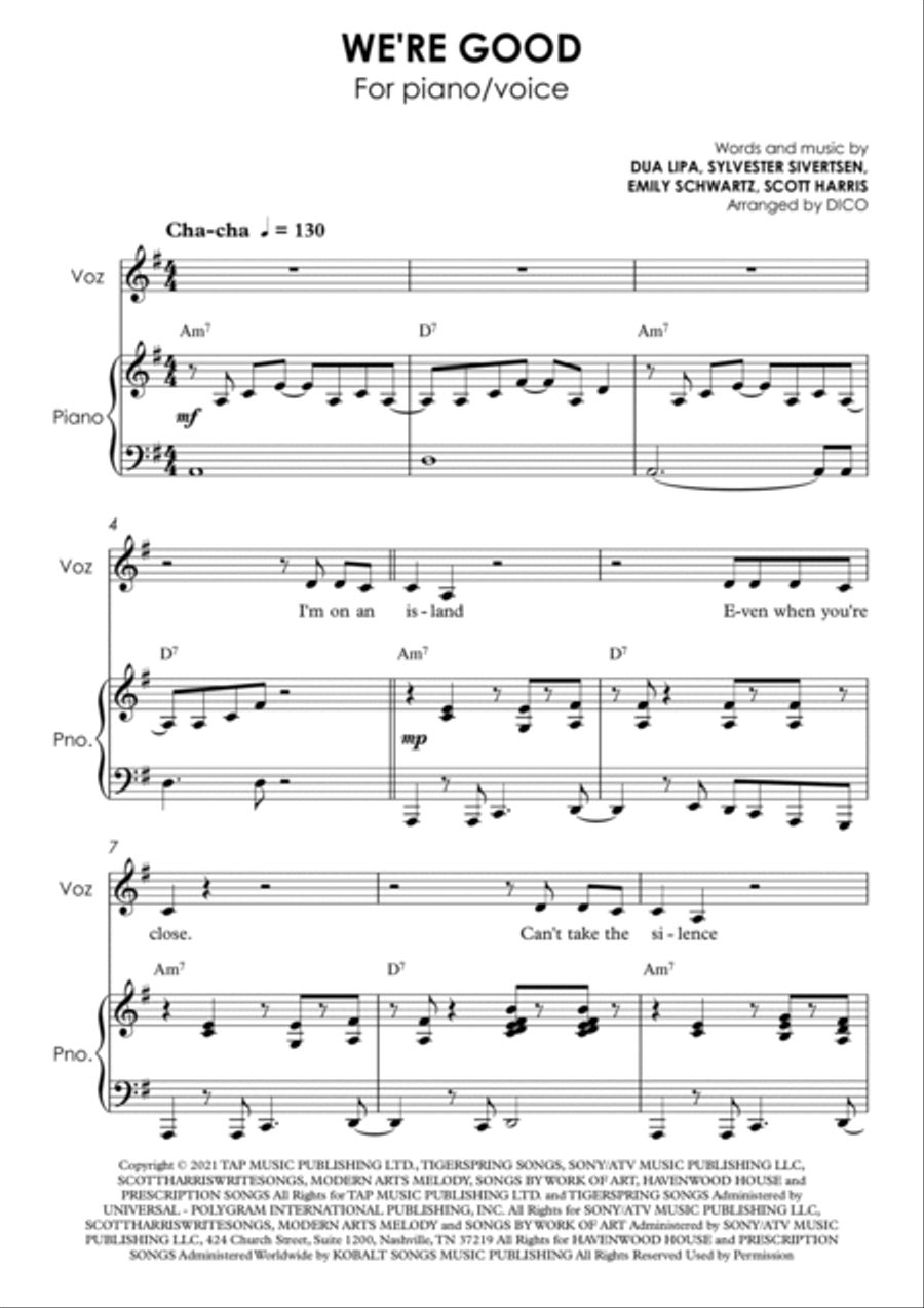 We're Good We're Good Voice scores gallery preview page 2