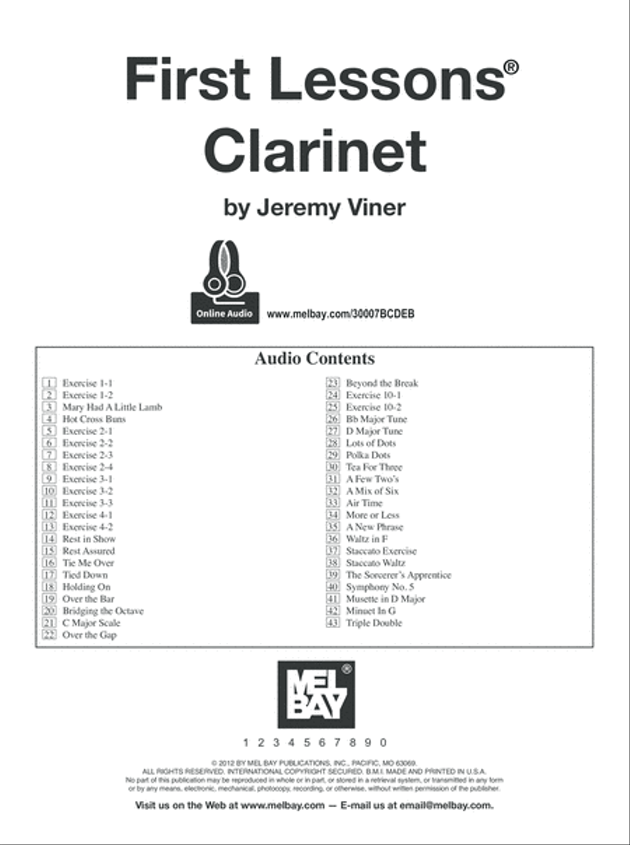 First Lessons Clarinet First Lessons Clarinet Clarinet Solo scores gallery preview page 2