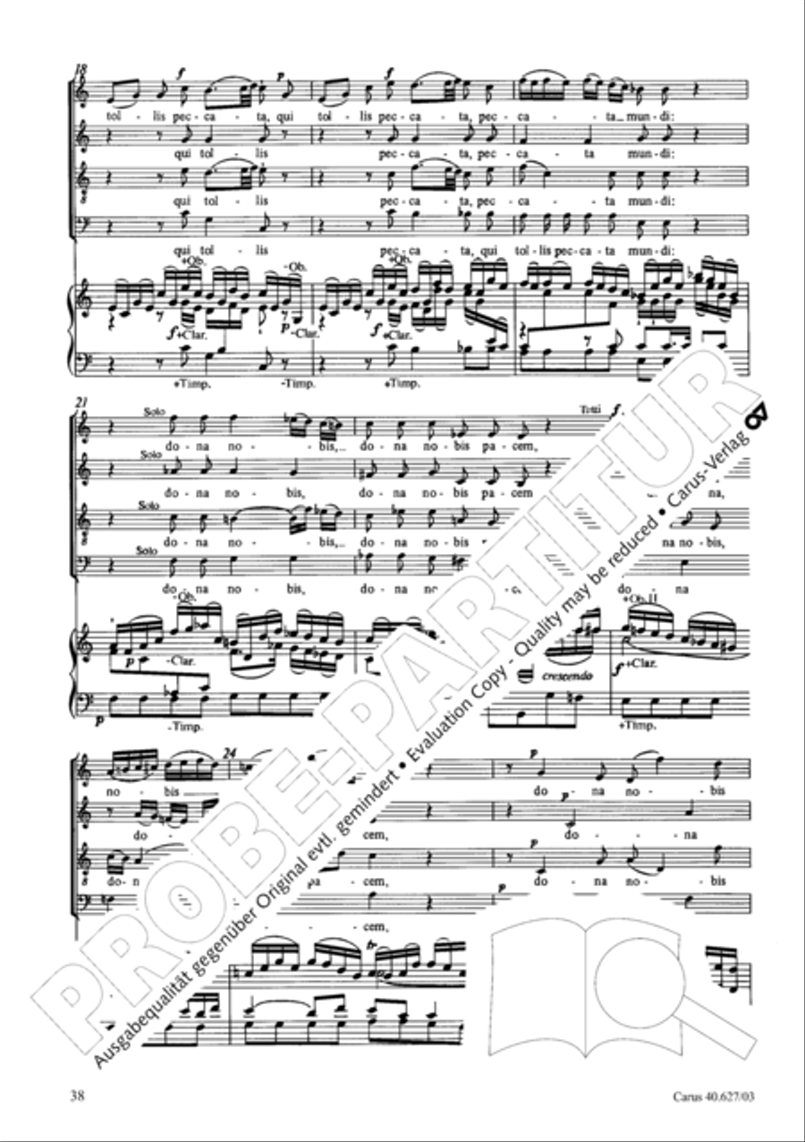 Mass in C Major 4-Part scores gallery preview page 39
