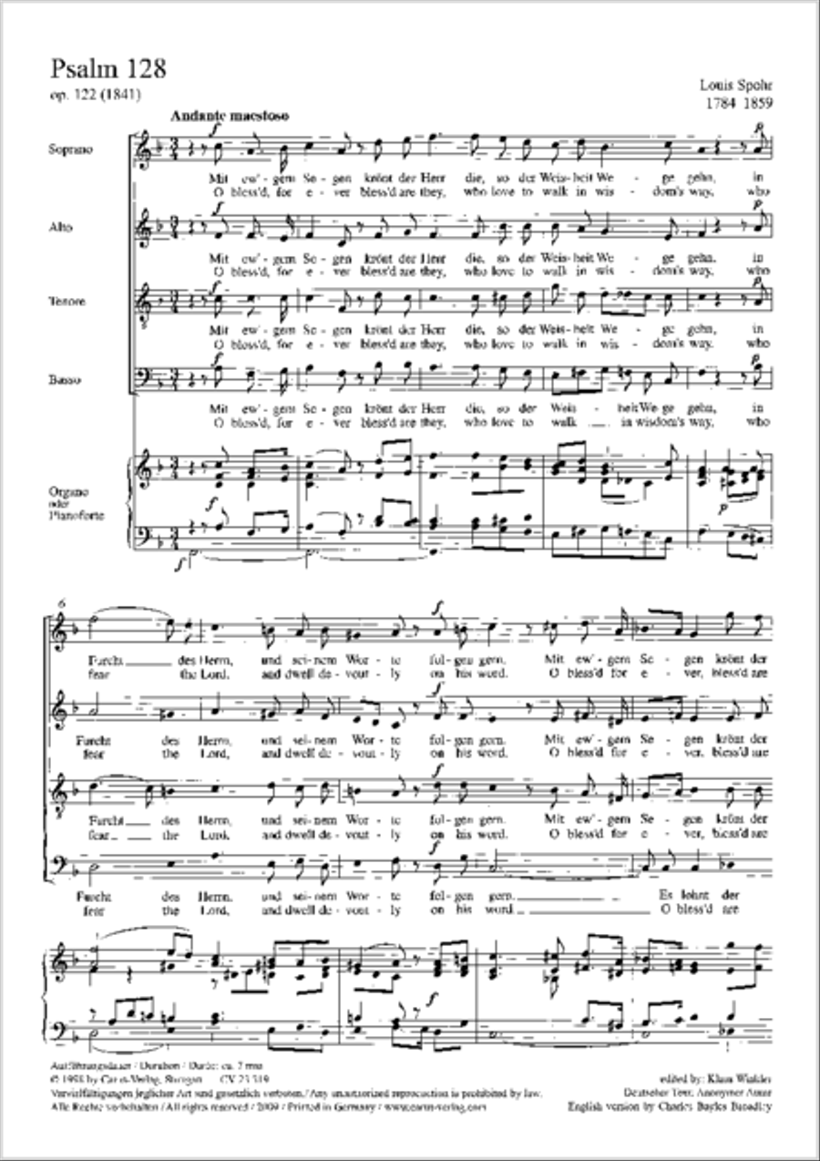 Psalm 128 4-Part scores gallery preview page 18