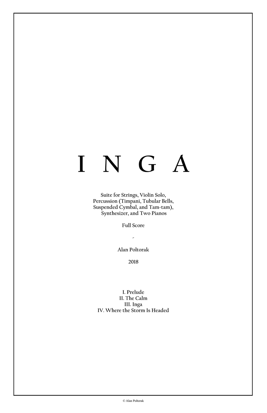 Inga Suite String Orchestra scores gallery preview page 1