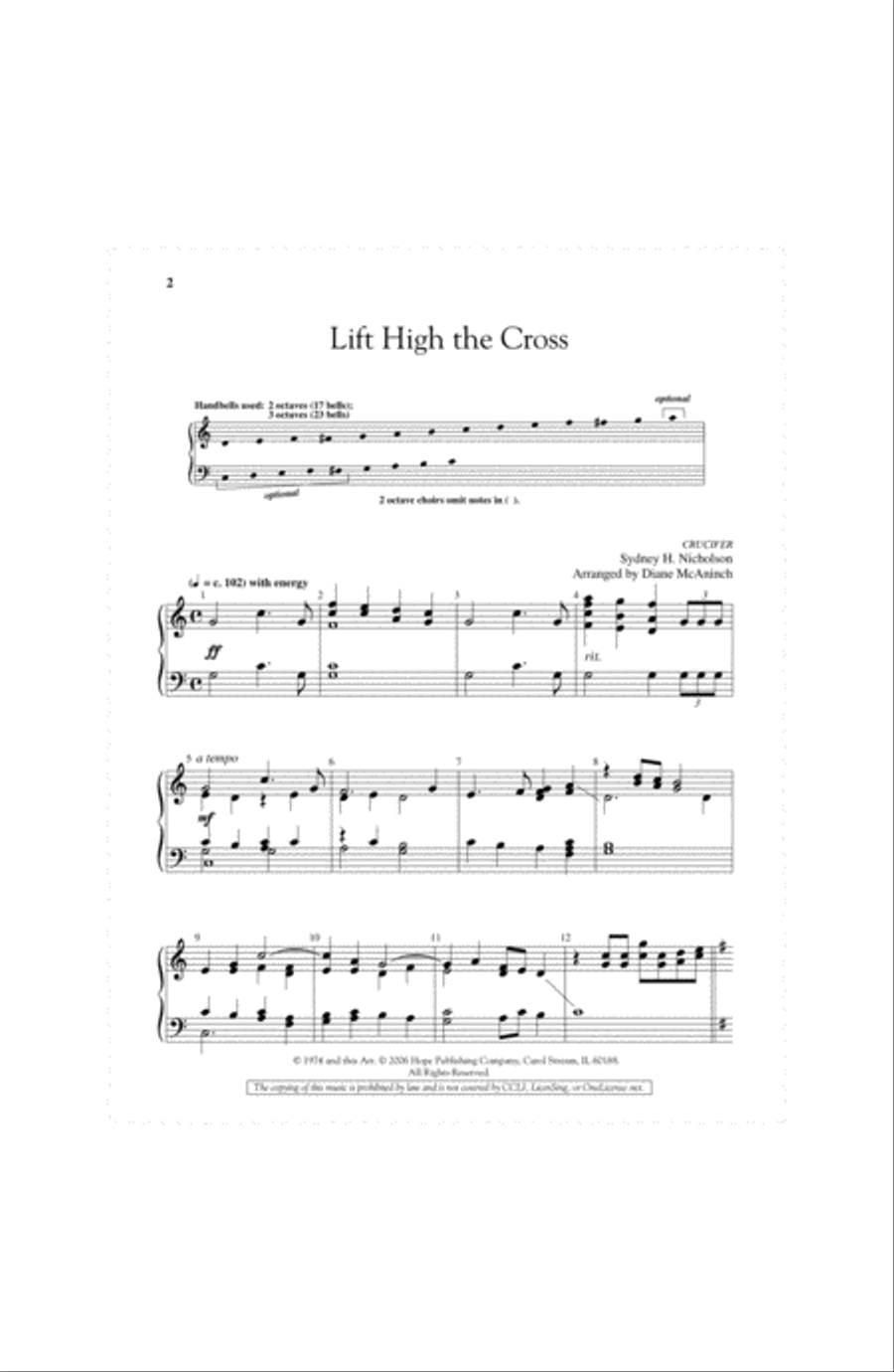 Lift High the Cross 3-Octaves scores gallery preview page 2
