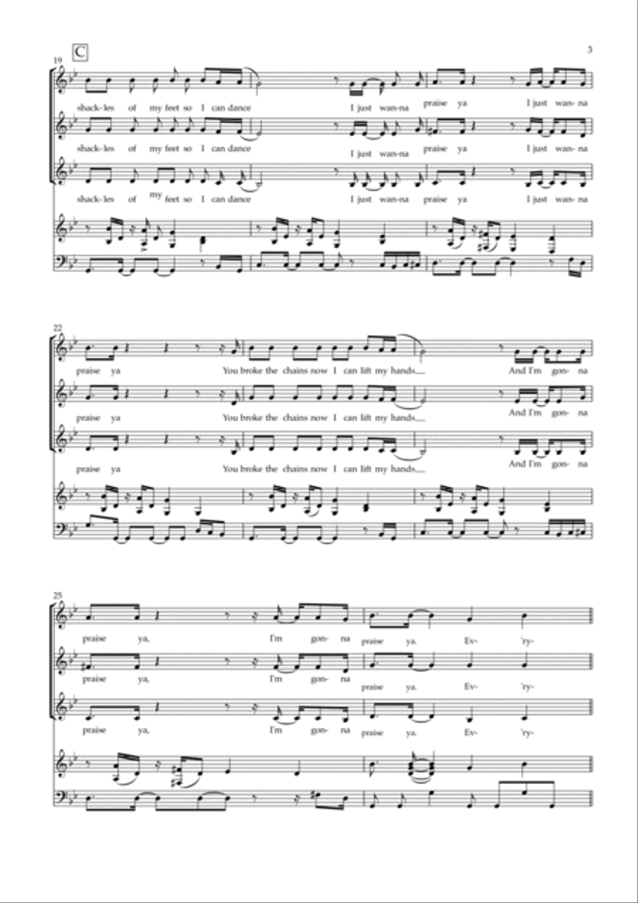 Shackles (praise You) SSA scores gallery preview page 3