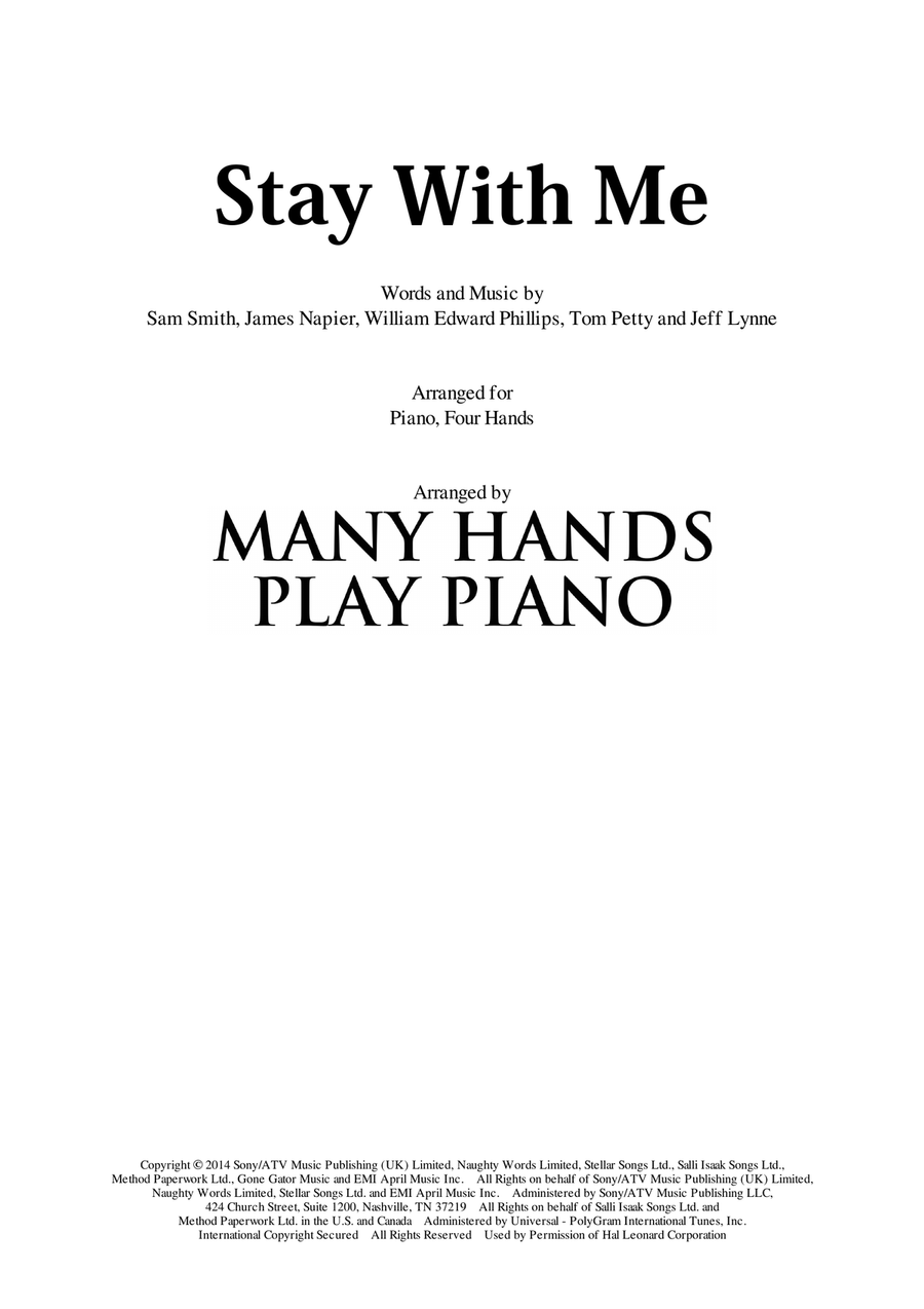 Stay With Me 1 Piano, 4-Hands scores gallery preview page 1