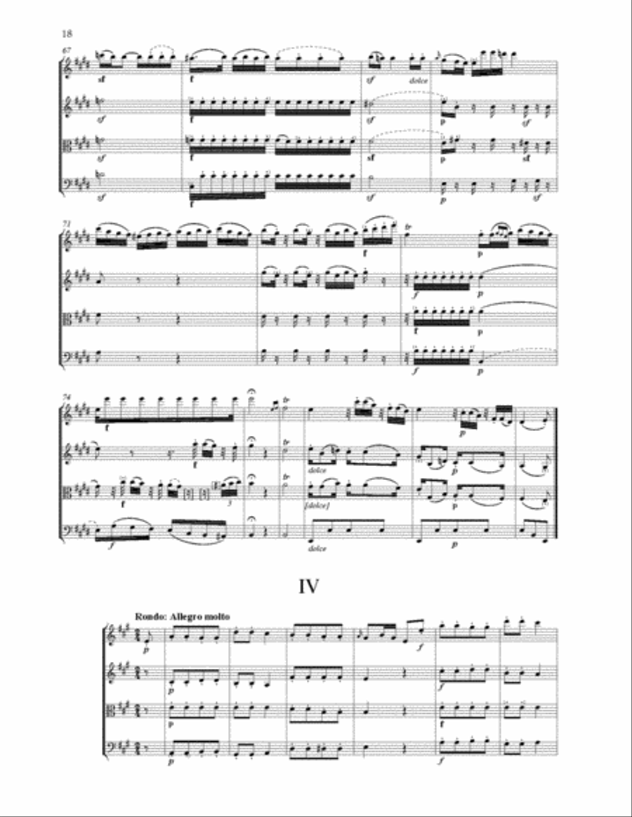 String Quartet in A Major, Op. 33, No. 2 String Quartet scores gallery preview page 6