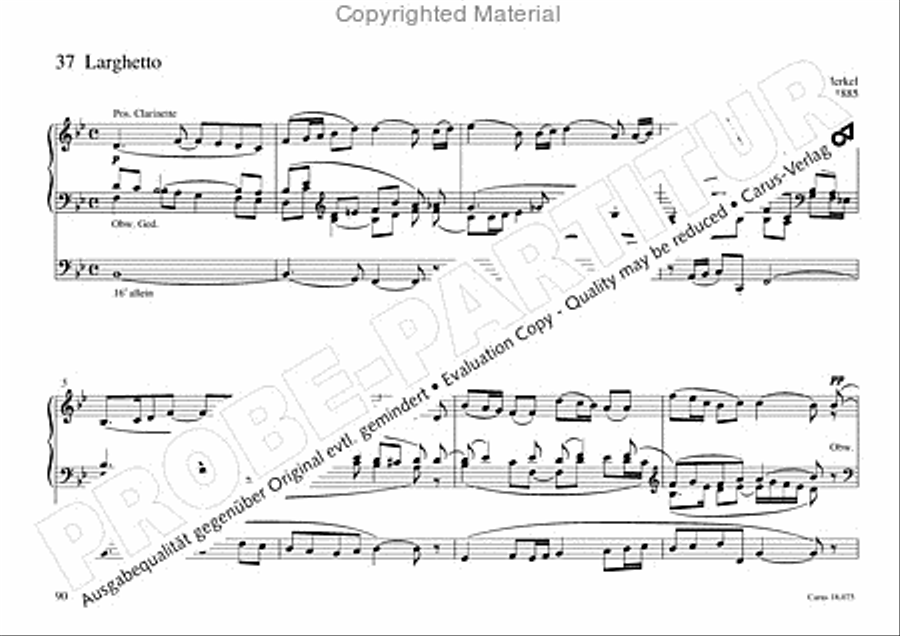 Freiburger Orgelbuch: Stammteil Organ Solo scores gallery preview page 91