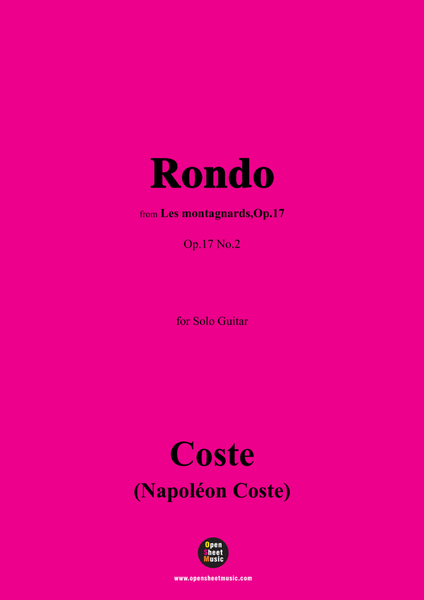 Coste-Rondo,Op.17 No.2,from 'Les montagnards,Op.17',for Guitar image number null