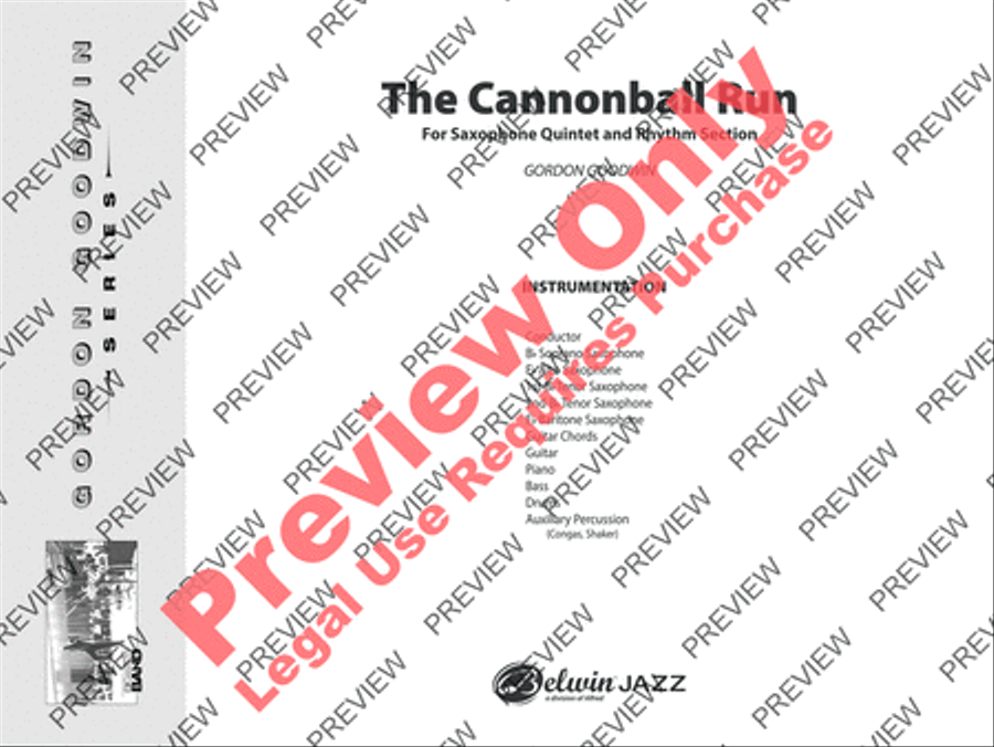 The Cannonball Run The Cannonball Run Jazz Ensemble scores gallery preview page 2