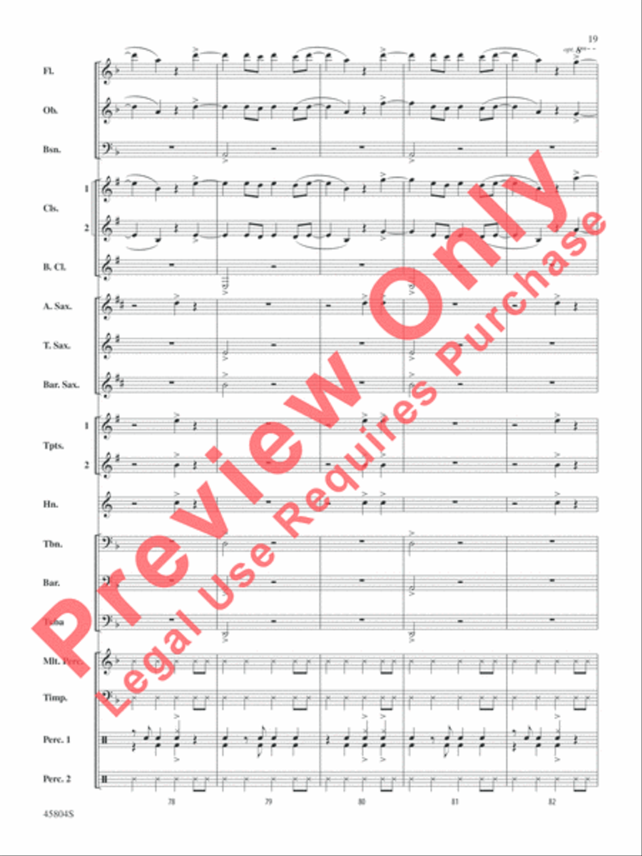 Just Like Fire Concert Band scores gallery preview page 19
