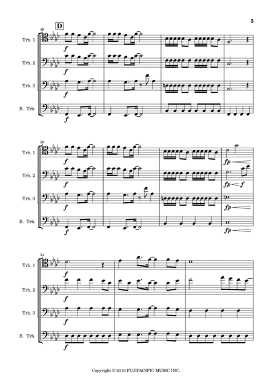 Makafushigi Adventure Trombone Solo scores gallery preview page 5