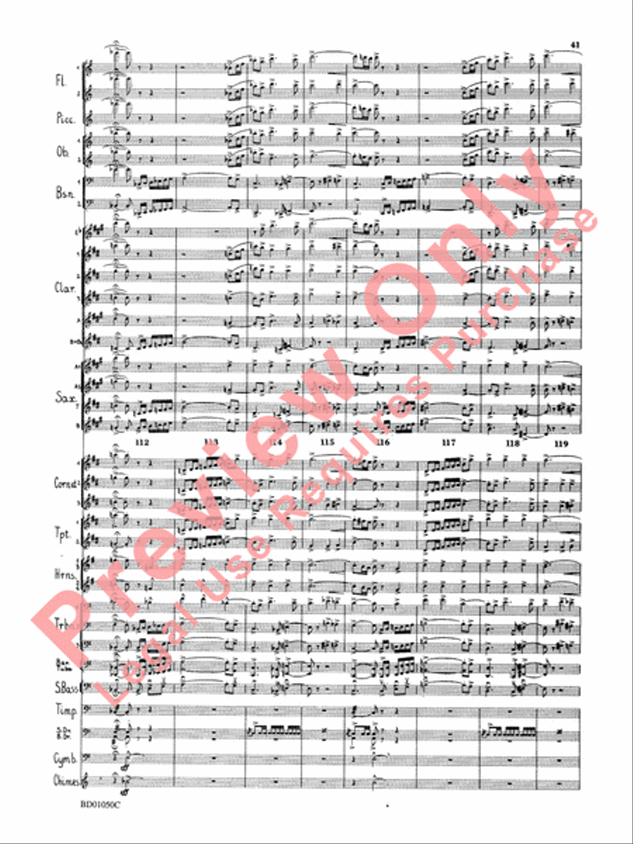 Trittico Concert Band scores gallery preview page 44