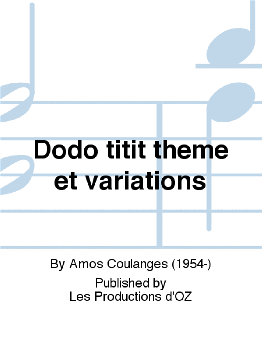 Dodo titit thème et variations Classical Guitar scores gallery preview page 1