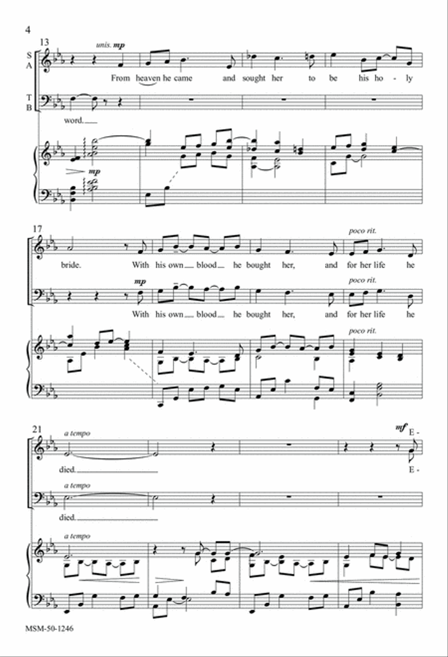 The Church's One Foundation 4-Part scores gallery preview page 4