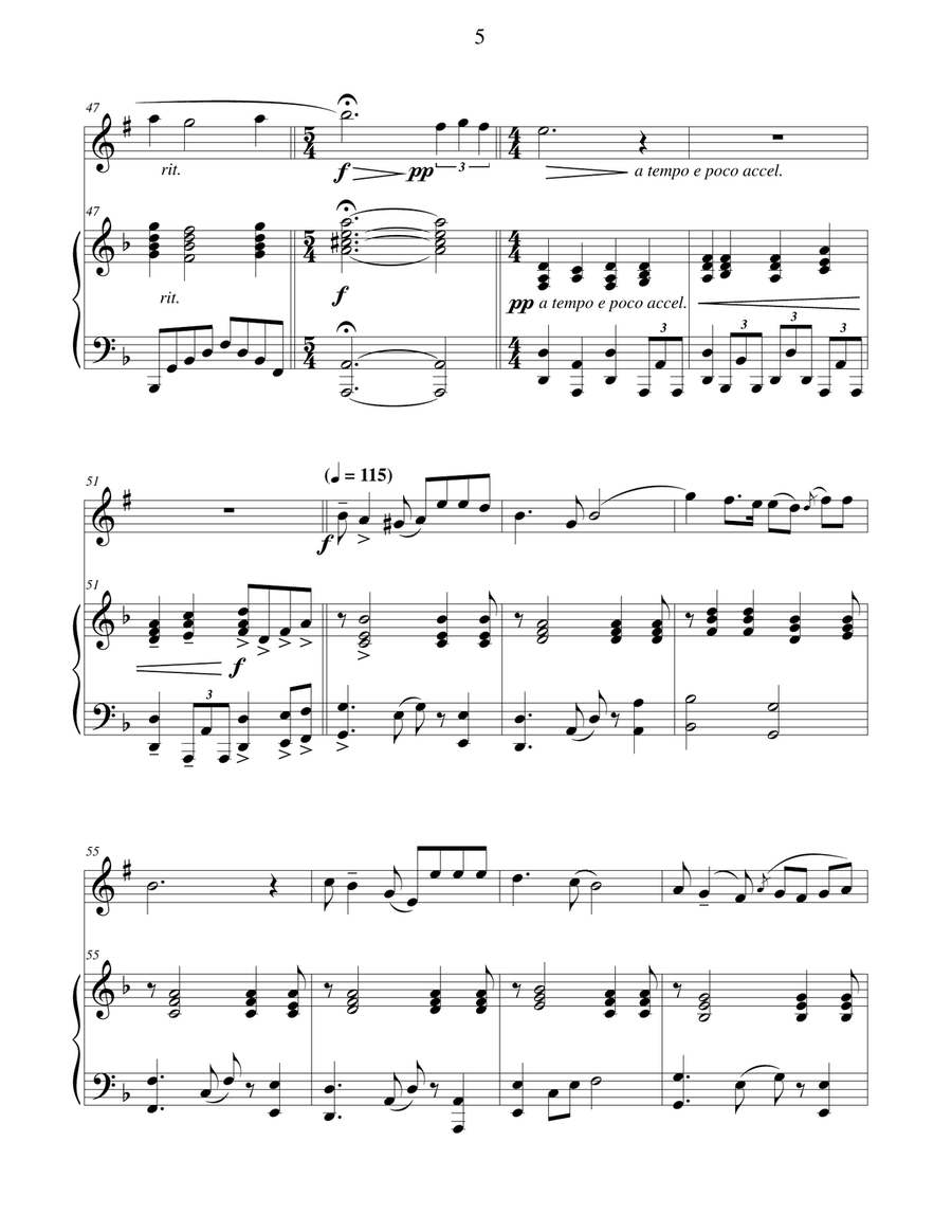 CABALLERO - Fantasy for Trumpet and Piano Trumpet Solo scores gallery preview page 6