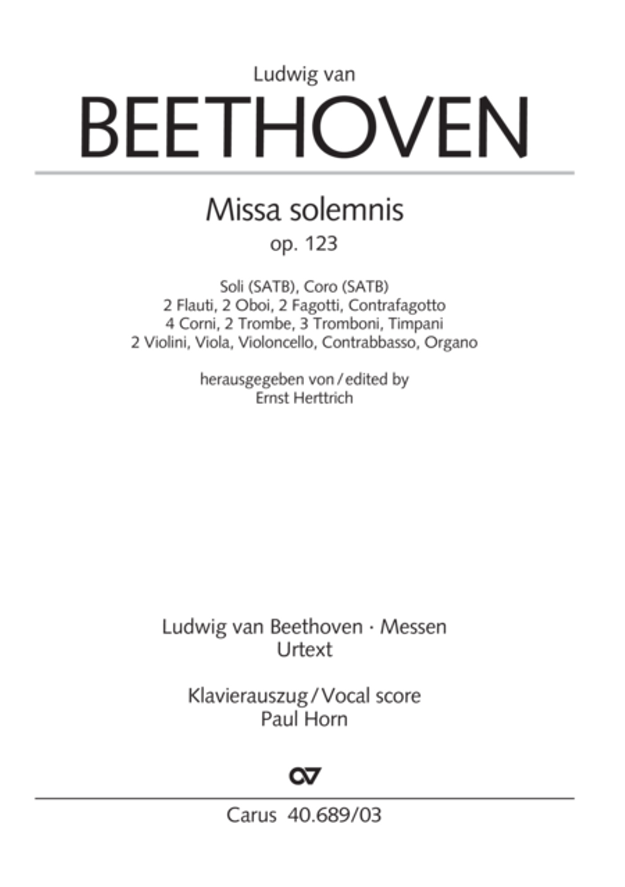 Missa solemnis Missa solemnis 4-Part scores gallery preview page 2
