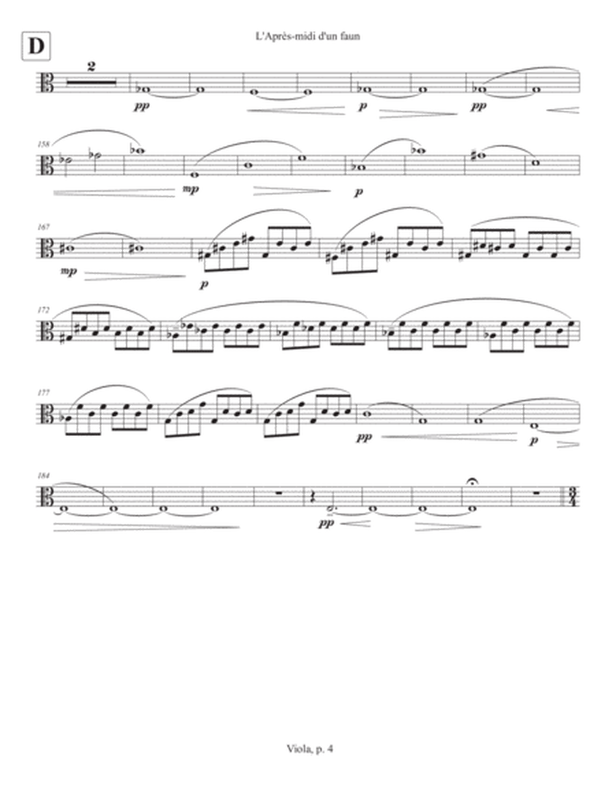 L'Après-midi d'un faun (2021) for soprano and string quartet, viola part