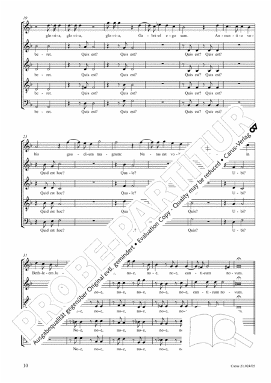 Four Christmas motets (Vier Motetten fur die Weihnachtszeit) Choir scores gallery preview page 11