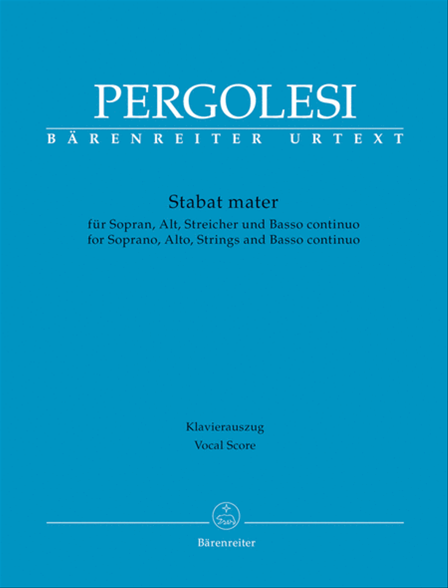 Stabat mater for Soprano, Alto, Strings and Basso continuo Double Bass scores gallery preview page 1