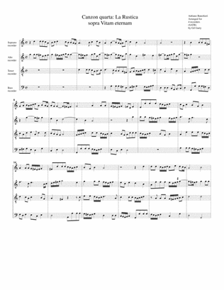 Canzon no.4 a4 (1596) (arrangement for 4 recorders)