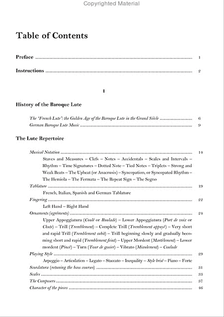 Method for the Baroque Lute. A practical guide for beginning and advanced lutenists Lute scores gallery preview page 17
