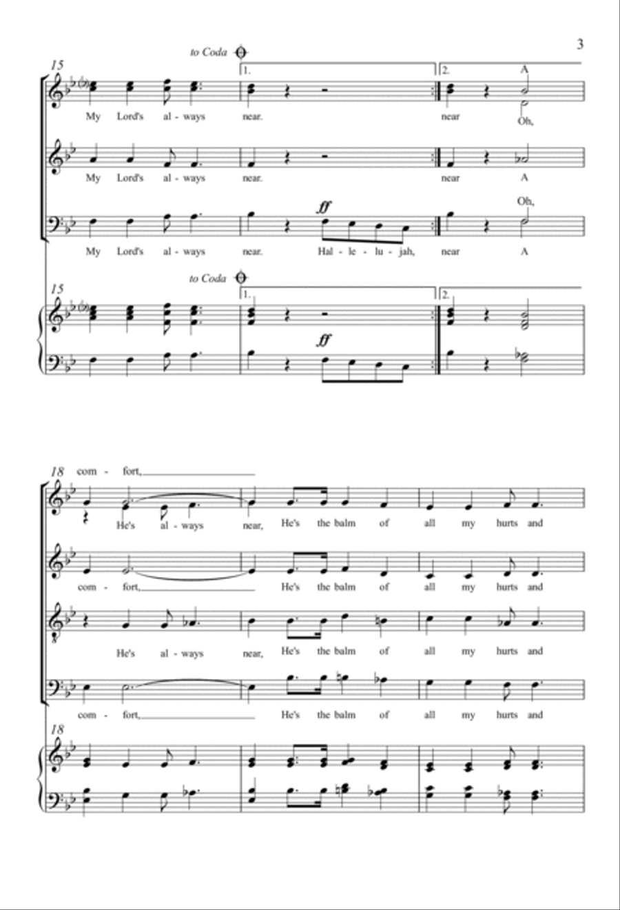 My Lord's Always Near 4-Part scores gallery preview page 2