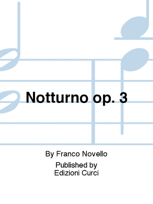 Book cover for Notturno op. 3