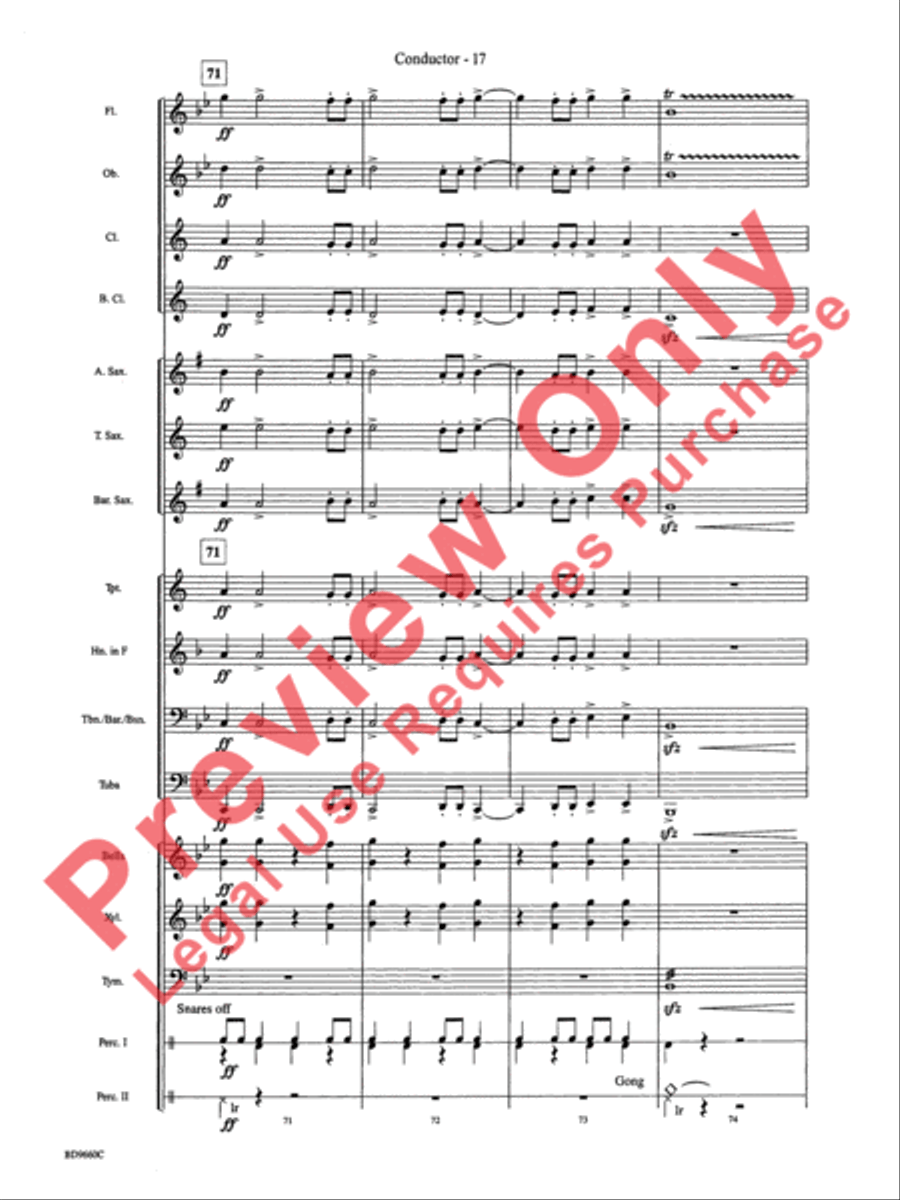 Declaration and Dance Concert Band scores gallery preview page 19