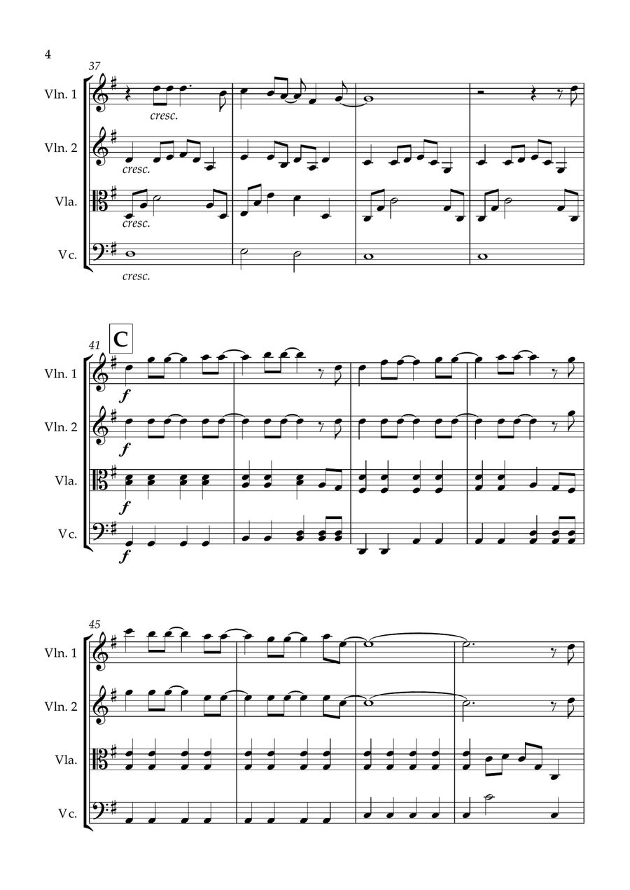 A Million Dreams A Million Dreams String Quartet scores gallery preview page 4