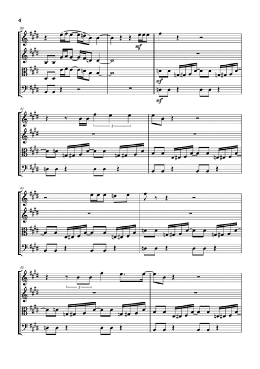 Lunatic Fringe String Quartet scores gallery preview page 5