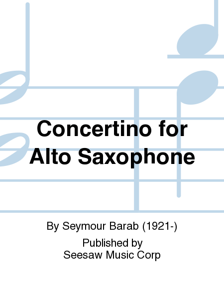 Concertino For Alto Sax.