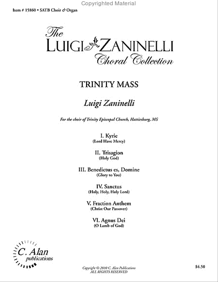 Trinity Mass (SATB score) image number null