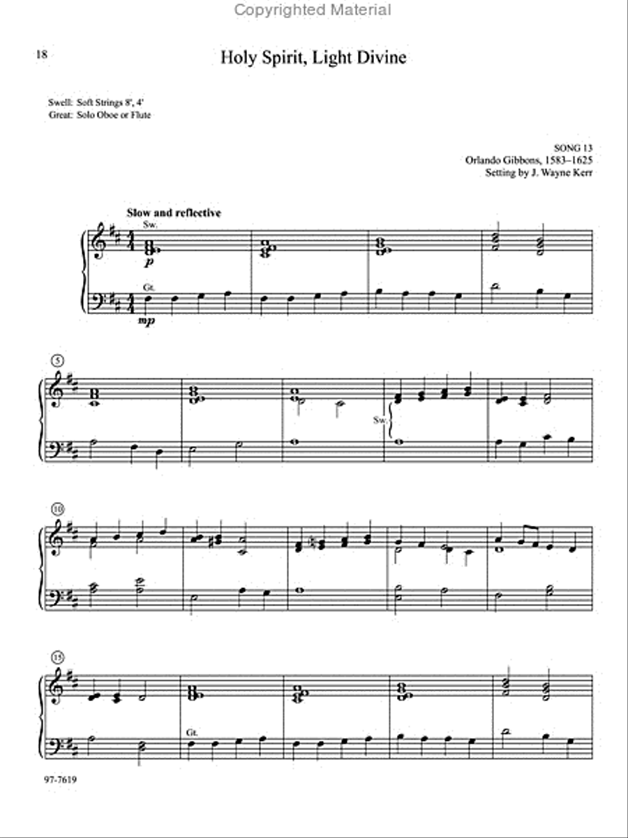 All the Saints Adore Thee: Easy Hymn Preludes for Manuals Organ scores gallery preview page 10