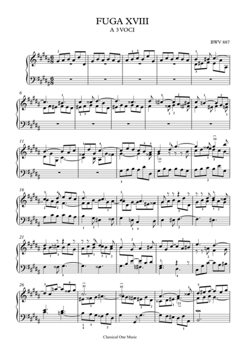 Bach-Fugue XVIII in G-Sharp Minor, BWV 8876 image number null