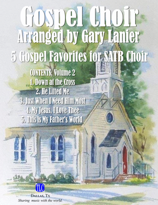 Book cover for GOSPEL CHOIR, Vol. Two - 5 Gospel Favorites for SATB Choir & Piano (Includes Score & Parts)