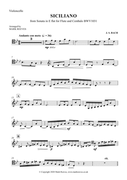 Siciliano for Cello and Piano image number null