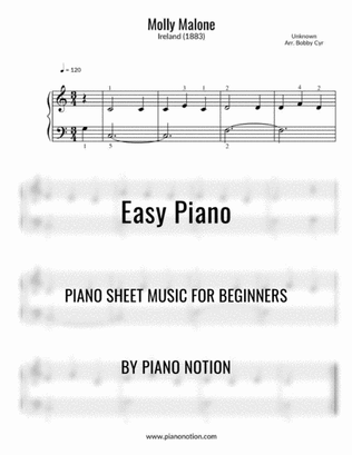Book cover for Molly Malone (Easy Piano Solo)
