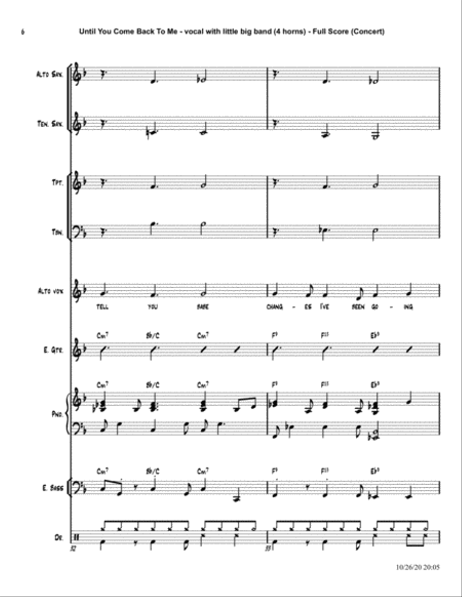 Until You Come Back To Me (that's What I'm Gonna Do) Jazz Ensemble scores gallery preview page 6