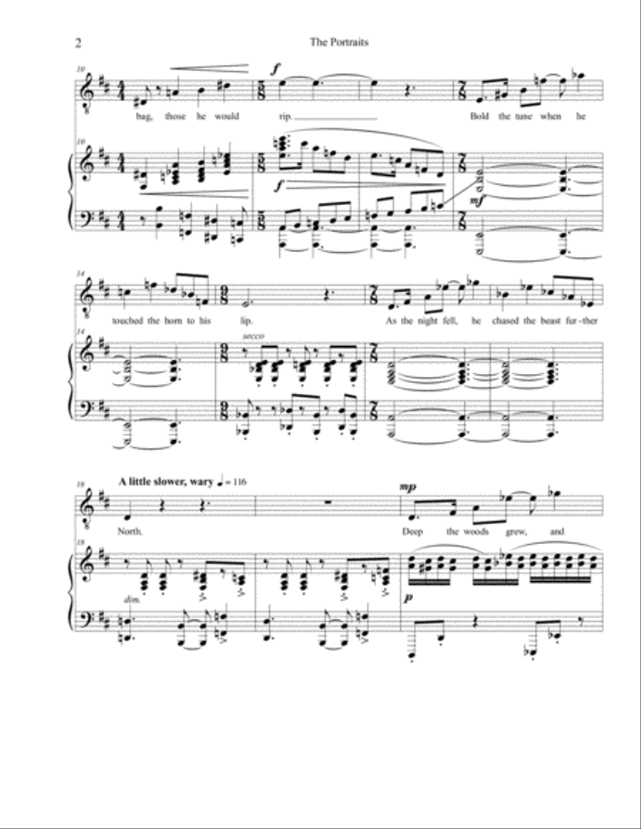 Songs for Halloween: 3. The Portraits High Voice scores gallery preview page 2