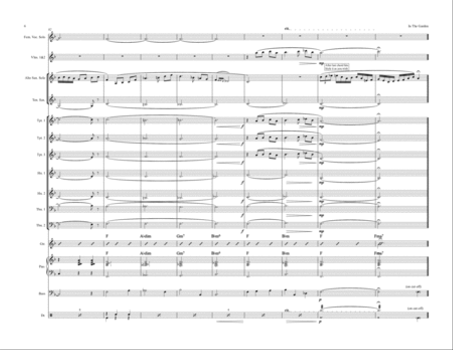 In The Garden (Worship Orch) Large Ensemble scores gallery preview page 6
