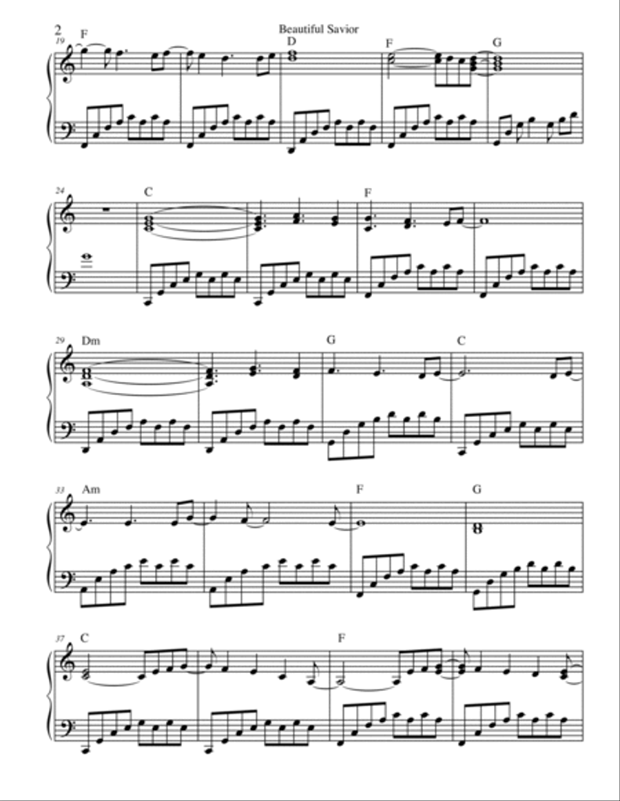 Beautiful Savior Beautiful Savior Piano Solo scores gallery preview page 3