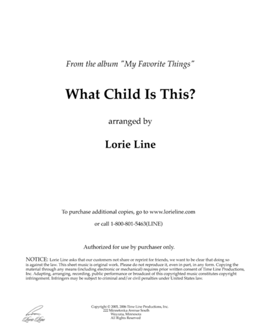 What Child Is This? (from My Favorite Things) Piano Solo scores gallery preview page 1