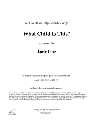 Book cover for What Child Is This? (from My Favorite Things)